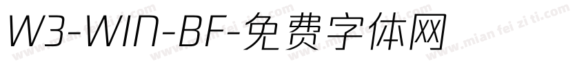 W3-WIN-BF字体转换
