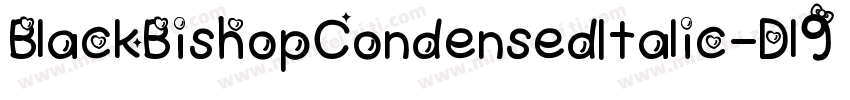 BlackBishopCondensedItalic-Dl91字体转换