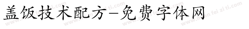 盖饭技术配方字体转换