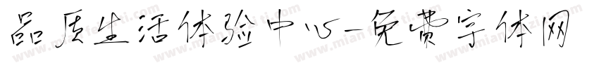 品质生活体验中心字体转换