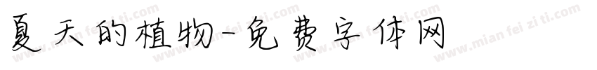 夏天的植物字体转换
