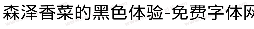 森泽香菜的黑色体验字体转换