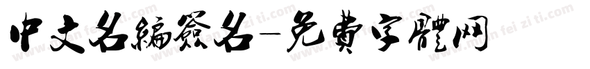 中文名编签名字体转换
