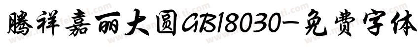 腾祥嘉丽大圆GB18030字体转换