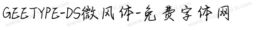 GEETYPE-DS微风体字体转换
