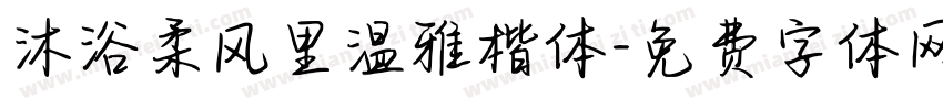 沐浴柔风里温雅楷体字体转换