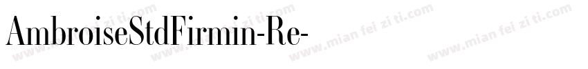 AmbroiseStdFirmin-Re字体转换