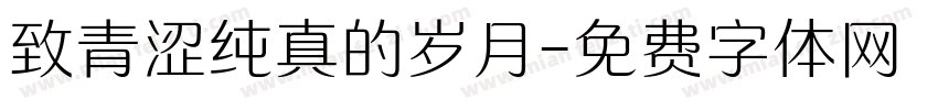 致青涩纯真的岁月字体转换