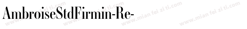 AmbroiseStdFirmin-Re字体转换
