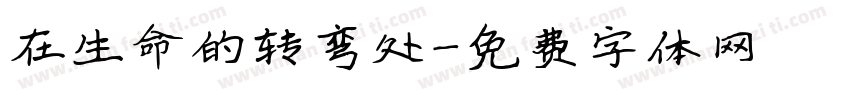 在生命的转弯处字体转换