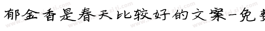 郁金香是春天比较好的文案字体转换