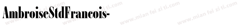 AmbroiseStdFrancois字体转换