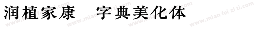 润植家康熙字典美化体Regular字体转换