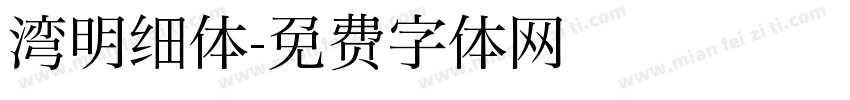 湾明细体字体转换