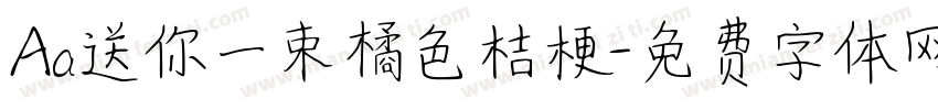 Aa送你一束橘色桔梗字体转换