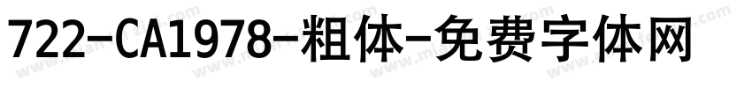 722-CA1978-粗体字体转换
