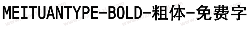 MEITUANTYPE-BOLD-粗体字体转换