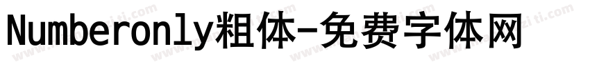 Numberonly粗体字体转换