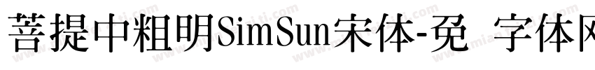 菩提中粗明SimSun宋体字体转换