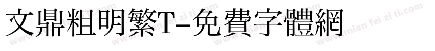 文鼎粗明繁T字体转换