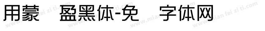 用蒙纳盈黑体字体转换