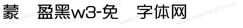 蒙纳盈黑w3字体转换