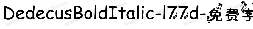 DedecusBoldItalic-l77d字体转换