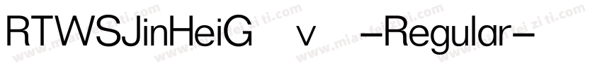 RTWSJinHeiG0v1-Regular字体转换