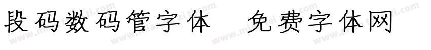 段码数码管字体字体转换