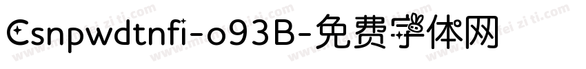 Csnpwdtnfi-o93B字体转换