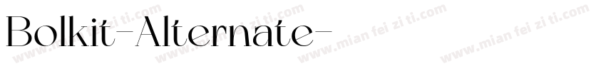 Bolkit-Alternate字体转换