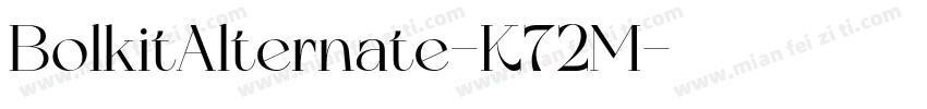 BolkitAlternate-K72M字体转换