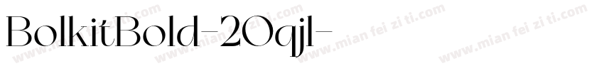 BolkitBold-2Oqjl字体转换