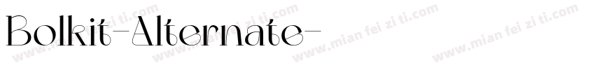 Bolkit-Alternate字体转换