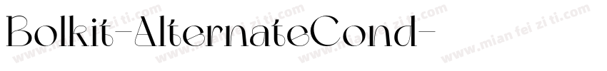 Bolkit-AlternateCond字体转换