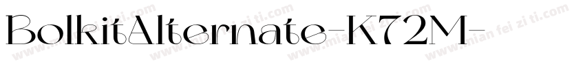 BolkitAlternate-K72M字体转换