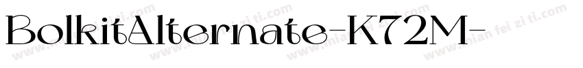 BolkitAlternate-K72M字体转换