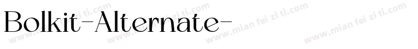 Bolkit-Alternate字体转换
