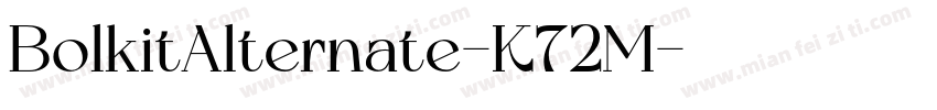 BolkitAlternate-K72M字体转换