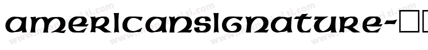 AmericanSignature字体转换