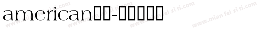 american字体字体转换