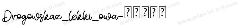 Drogowskaz_lekki_owa字体转换