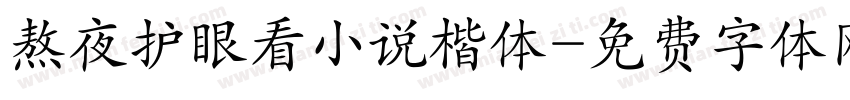 熬夜护眼看小说楷体字体转换