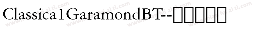 Classica1GaramondBT-字体转换