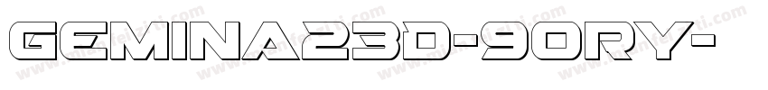 Gemina23D-9ORy字体转换