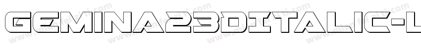 Gemina23DItalic-l105字体转换