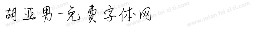 胡亚男字体转换