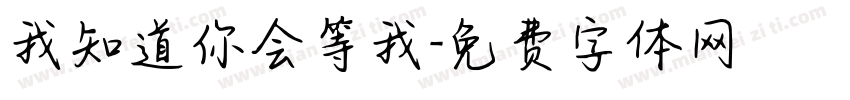 我知道你会等我字体转换
