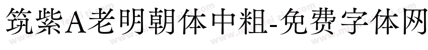 筑紫A老明朝体中粗字体转换