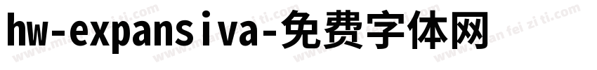 hw-expansiva字体转换